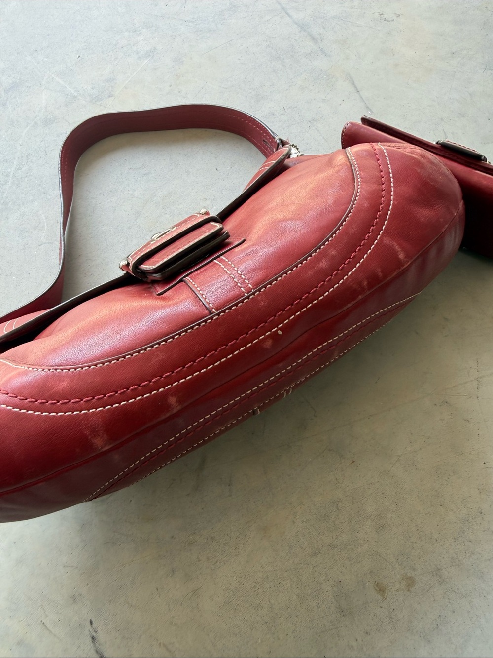 y2k coach red leather soho bag set - Picture 4 of 5